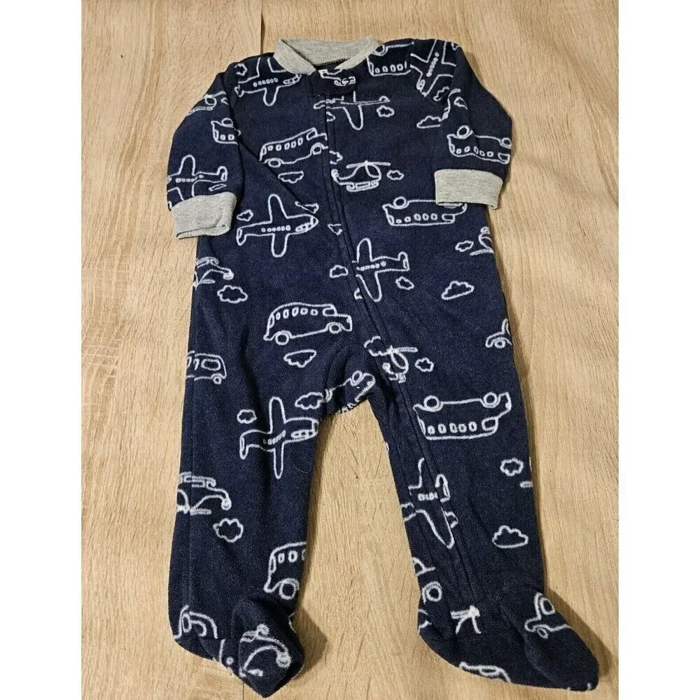 Lot Of 5 Carters Fleece Pjs Pajamas Sizes 0-9   Months Boys Christmas Animals